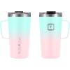 imageIRON FLASK Grip Coffee Mug  Leak Proof Vacuum Insulated Stainless Steel Bottle Double Walled Thermo Travel Hot Cold Water Metal Canteen  Timber 16 Oz  Classic BottomBubble Gum