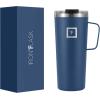 imageIRON FLASK Grip Coffee Mug  Leak Proof Vacuum Insulated Stainless Steel Bottle Double Walled Thermo Travel Hot Cold Water Metal Canteen  Timber 16 Oz  Classic BottomTwilight Blue
