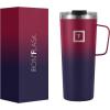 imageIRON FLASK Grip Coffee Mug  Leak Proof Vacuum Insulated Stainless Steel Bottle Double Walled Thermo Travel Hot Cold Water Metal Canteen  Timber 16 Oz  Classic BottomDark Rainbow