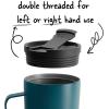 imageIRON FLASK Grip Novelty Coffee Mug  Leak Proof Vacuum Insulated Stainless Steel Bottle Double Walled Thermo Travel Hot Cold Water Metal Canteen  Aurora 24 Oz  Rubber BottomDark Night