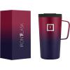 imageIRON FLASK Grip Novelty Coffee Mug  Leak Proof Vacuum Insulated Stainless Steel Bottle Double Walled Thermo Travel Hot Cold Water Metal Canteen  Aurora 24 Oz  Rubber BottomDark Rainbow