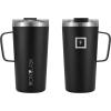 imageIRON FLASK Grip Novelty Coffee Mug  Leak Proof Vacuum Insulated Stainless Steel Bottle Double Walled Thermo Travel Hot Cold Water Metal Canteen  Aurora 24 Oz  Rubber BottomMidnight Black