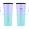imageIRON FLASK Grip Novelty Coffee Mug  Leak Proof Vacuum Insulated Stainless Steel Bottle Double Walled Thermo Travel Hot Cold Water Metal Canteen  Aurora 24 Oz  Rubber BottomCotton Candy