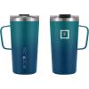 imageIRON FLASK Grip Novelty Coffee Mug  Leak Proof Vacuum Insulated Stainless Steel Bottle Double Walled Thermo Travel Hot Cold Water Metal Canteen  Aurora 24 Oz  Rubber BottomDark Night