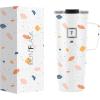 imageIRON FLASK Grip Novelty Coffee Mug  Leak Proof Vacuum Insulated Stainless Steel Bottle Double Walled Thermo Travel Hot Cold Water Metal Canteen  Aurora 24 Oz  Rubber BottomTerrazzo
