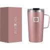 imageIRON FLASK Grip Coffee Mug  Leak Proof Vacuum Insulated Stainless Steel Bottle Double Walled Thermo Travel Hot Cold Water Metal Canteen  Timber 16 Oz  Classic BottomRose Gold