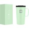 imageIRON FLASK Grip Coffee Mug 2016 Oz Leak Proof Vacuum Insulated Stainless Steel Bottle Double Walled Thermo Travel Hot Cold Water Metal Canteen  Mint