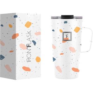 imageIRON FLASK Grip Coffee Mug  Leak Proof Vacuum Insulated Stainless Steel Bottle Double Walled Thermo Travel Hot Cold Water Metal Canteen  Timber 16 Oz  Classic BottomTerrazzo