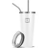 imageIRON FLASK Classic Tumbler  32 Oz BPAFree LeakProof Drinking Cup Vacuum Insulated Stainless Steel Water Bottle DoubleWalled Thermo Travel Mug for Hot ampamp Cold Beverages Car Cup Holder CompatibleWinter White
