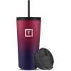 imageIRON FLASK Classic Tumbler  24 Oz BPAFree LeakProof Drinking Cup Vacuum Insulated Stainless Steel Water Bottle DoubleWalled Thermo Travel Mug for Hot ampamp Cold Beverages Car Cup Holder CompatibleDark Rainbow