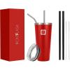imageIRON FLASK Classic Tumbler  24 Oz BPAFree LeakProof Drinking Cup Vacuum Insulated Stainless Steel Water Bottle DoubleWalled Thermo Travel Mug for Hot ampamp Cold Beverages Car Cup Holder CompatibleFire Red