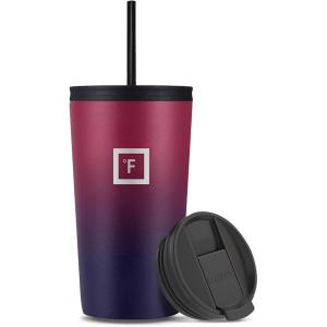 imageIRON FLASK Classic Tumbler  24 Oz BPAFree LeakProof Drinking Cup Vacuum Insulated Stainless Steel Water Bottle DoubleWalled Thermo Travel Mug for Hot ampamp Cold Beverages Car Cup Holder CompatibleDark Rainbow