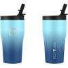 imageIRON FLASK Rover Tumbler 2 Lids StrawFlip Vacuum Insulated Stainless Steel Bottle Modern Double Walled Drinking Cup Simple Thermo Travel Mug Hydro Water Metal Canteen Blue Waves 16 Fl oz