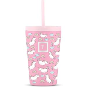 imageIRON FLASK 12oz Kids Tumblers with Lids ampamp Straws Cup Double Walled Vacuum Insulated Stainless Steel Cups for Hot ampamp Cold Drinks  NonSlip Splash ampamp Spill Proof  Puppy LandStardust Unicorns