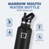 imageIRON FLASK Camping ampamp Hiking Hydration Canteens  3 Lids Narrow Straw Lid Leak Proof Vacuum Insulated Stainless Steel  Hot ampamp Cold Double Walled Sports Water Bottle  Graphite 16 OzRose Gold