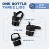 imageIRON FLASK Camping ampamp Hiking Hydration Canteens  3 Lids Narrow Straw Lid Leak Proof Vacuum Insulated Stainless Steel  Hot ampamp Cold Double Walled Sports Water Bottle  Graphite 16 OzAutumn Cocoa