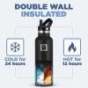 imageIRON FLASK Camping ampamp Hiking Hydration Canteens  3 Lids Narrow Straw Lid Leak Proof Vacuum Insulated Stainless Steel  Hot ampamp Cold Double Walled Sports Water Bottle  Graphite 16 OzRose Gold