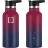 imageIRON FLASK Camping ampamp Hiking Hydration Canteens  3 Lids Narrow Straw Lid Leak Proof Vacuum Insulated Stainless Steel  Hot ampamp Cold Double Walled Sports Water Bottle  Graphite 16 OzDark Rainbow
