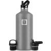 imageIRON FLASK Camping ampamp Hiking Hydration Canteens  3 Lids Narrow Straw Lid Leak Proof Vacuum Insulated Stainless Steel  Hot ampamp Cold Double Walled Sports Water Bottle  Graphite 16 OzGraphite