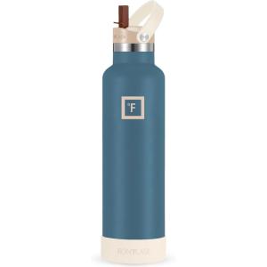 imageIRON FLASK Camping ampamp Hiking Hydration Canteens  3 Lids Narrow Straw Lid Leak Proof Vacuum Insulated Stainless Steel  Hot ampamp Cold Double Walled Sports Water Bottle  Graphite 16 OzDesert Oasis