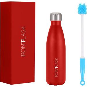 imageIRON FLASK Retro Sports Water Bottle  17 Oz Vacuum Insulated Stainless Steel Hot Cold Double Walled Thermo Mug Cola Metal Canteen