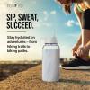 imageIRON FLASK Glass Sports Water Bottle  Straw Lid Airtight Leak Proof Vacuum Insulated Bosilicate Glass Silicone Sleeve Retains Temperature  Pearl 32 OzPearl