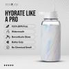 imageIRON FLASK Glass Sports Water Bottle  Straw Lid Airtight Leak Proof Vacuum Insulated Bosilicate Glass Silicone Sleeve Retains Temperature  Pearl 32 OzPearl