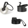 imageIRON FLASK Sports Water Bottle  530 ml 3 Lids Spout Lid Vacuum Insulated Stainless Steel Double Walled Thermo Mug Metal Canteen Graphite
