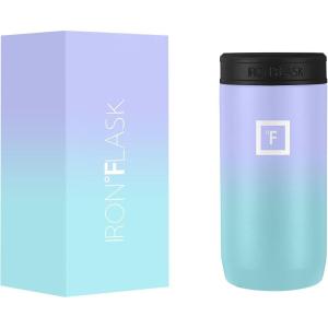 imageIRON FLASK Slim Can Cooler 12oz for Beer Hard Seltzer Energy Drinks Double Wall Vacuum Insulated Stainless Steel Drink Holder for Skinny Cans  Cotton Candy
