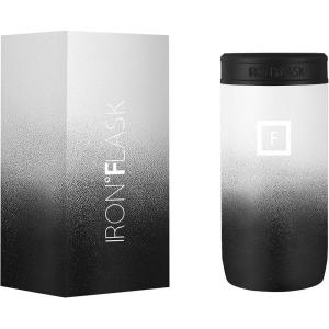 imageIRON FLASK Slim Can Cooler 12oz for Beer Hard Seltzer Energy Drinks Double Wall Vacuum Insulated Stainless Steel Drink Holder for Skinny Cans  Day ampamp Night