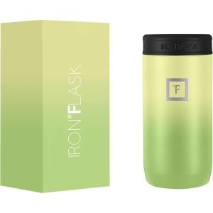imageIRON FLASK Slim Can Cooler 12oz for Beer Hard Seltzer Energy Drinks Double Wall Vacuum Insulated Stainless Steel Drink Holder for Skinny Cans  Lime