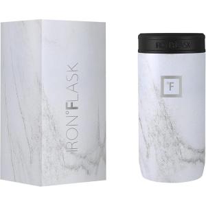imageIRON FLASK Slim Can Cooler 12oz for Beer Hard Seltzer Energy Drinks Double Wall Vacuum Insulated Stainless Steel Drink Holder for Skinny Cans  Marble