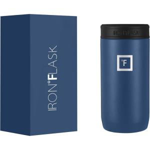 imageIRON FLASK Slim Can Cooler 12oz for Beer Hard Seltzer Energy Drinks Double Wall Vacuum Insulated Stainless Steel Drink Holder for Skinny Cans  Twilight Blue