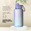 imageIRON FLASK Clear Tritan Trekker Water Bottle with Chug Lid  Leak Proof ampamp Lightweight for Gym Hiking Sports  Dishwasher Safe BPA Free Plastic  Cotton Candy 32 Oz