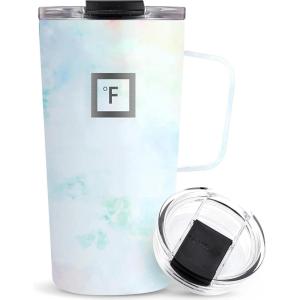 imageIRON FLASK Grip Novelty Coffee Mug  Leak Proof Vacuum Insulated Stainless Steel Bottle Double Walled Thermo Travel Hot Cold Water Metal Canteen  Pearl 24 Oz  Classic BottomPearl