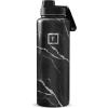 imageIRON FLASK Camping ampamp Hiking Hydration Flask with Spout Wide Mouth Insulated Stainless Steel Sports Water Bottle  Midnight Black 32 oz  Spout 1 LidBlack Marquina