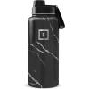 imageIRON FLASK Camping ampamp Hiking Hydration Flask with Spout Wide Mouth Insulated Stainless Steel Sports Water Bottle  Midnight Black 32 oz  Spout 1 LidBlack Marquina
