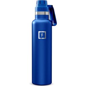 imageIRON FLASK Camping ampamp Hiking Hydration Flask with Spout Narrow Mouth Insulated Stainless Steel Sports Water Bottle  Dark Night 24 oz  Spout 1 LidTwilight Blue