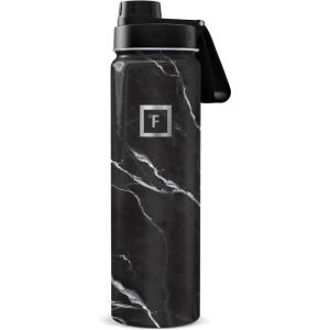 imageIRON FLASK Camping ampamp Hiking Hydration Flask with Spout Wide Mouth Insulated Stainless Steel Sports Water Bottle  Midnight Black 32 oz  Spout 1 LidBlack Marquina