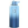 image:imageIRON FLASK Camping amp Hiking Hydration Flask with Straw Wide Mouth Insulated Stainless Steel Sports Water Bottle  32 oz Cotton CandyBlue Wavess