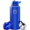 image:imageIRON FLASK Camping amp Hiking Hydration Flask with Straw Wide Mouth Insulated Stainless Steel Sports Water Bottle  32 oz Cotton CandyCobalt