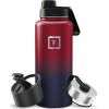 image:imageIRON FLASK Camping amp Hiking Hydration Flask with Straw Wide Mouth Insulated Stainless Steel Sports Water Bottle  32 oz Cotton CandyDark Rainbow
