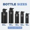 image:imageIRON FLASK Camping amp Hiking Hydration Flask with Straw Wide Mouth Insulated Stainless Steel Sports Water Bottle  32 oz Cotton CandyDark Rainbow
