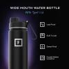 image:imageIRON FLASK Camping amp Hiking Hydration Flask with Straw Wide Mouth Insulated Stainless Steel Sports Water Bottle  32 oz Cotton CandyDark Rainbow