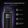 image:imageIRON FLASK Camping amp Hiking Hydration Flask with Straw Wide Mouth Insulated Stainless Steel Sports Water Bottle  32 oz Cotton CandyDark Rainbow