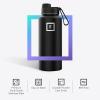 image:imageIRON FLASK Camping amp Hiking Hydration Flask with Straw Wide Mouth Insulated Stainless Steel Sports Water Bottle  32 oz Cotton CandyDark Rainbow