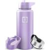 image:imageIRON FLASK Camping amp Hiking Hydration Flask with Straw Wide Mouth Insulated Stainless Steel Sports Water Bottle  32 oz Cotton CandyLavender