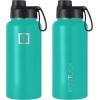 image:imageIRON FLASK Camping amp Hiking Hydration Flask with Straw Wide Mouth Insulated Stainless Steel Sports Water Bottle  32 oz Cotton CandySky