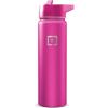 image:imageIRON FLASK Camping amp Hiking Hydration Flask with Straw Wide Mouth Insulated Stainless Steel Sports Water Bottle  32 oz Cotton CandyPink Tulip