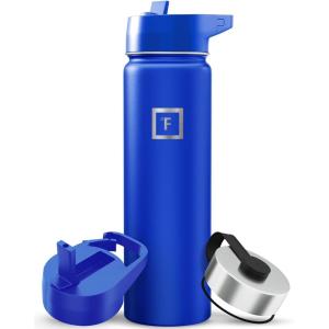 image:imageIRON FLASK Camping amp Hiking Hydration Flask with Straw Wide Mouth Insulated Stainless Steel Sports Water Bottle  32 oz Cotton CandyCobalt
